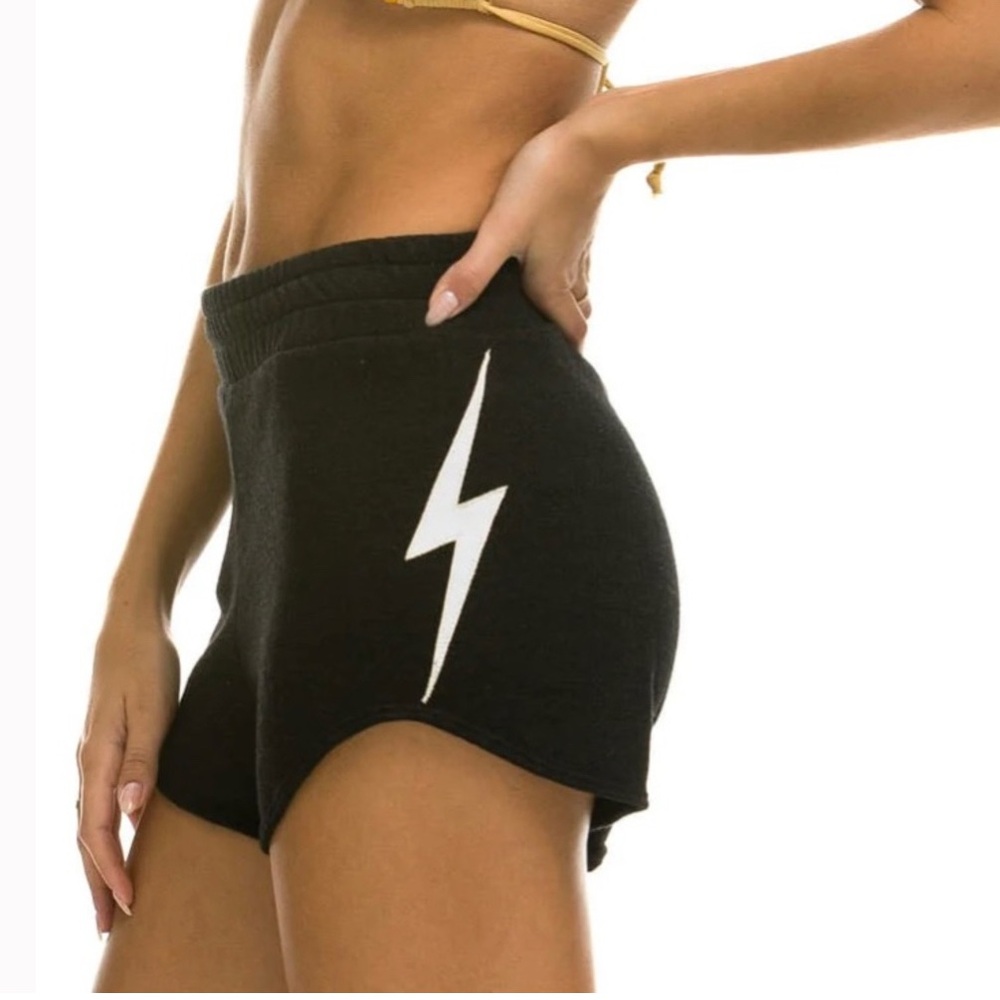 Charcoal Black Aviator Nation Women's Athletic Sweat Shorts like new